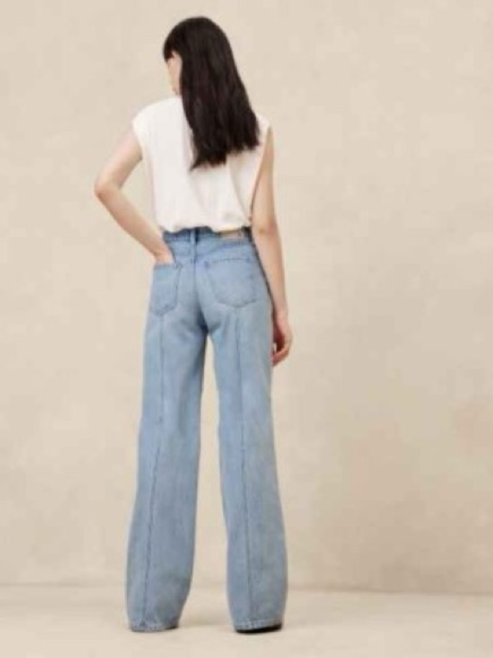 Banana Republic The Pintuck Jean Size 26P Wide Leg - Picture 3 of 11